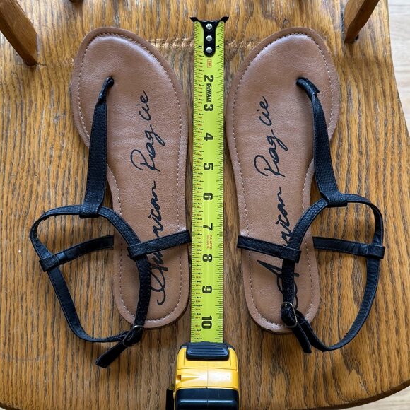 American Rag Black Flat Sandals - Picture 2 of 3